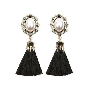 Gold-Tone tassel drop earrings